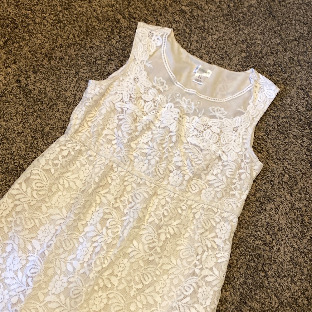 White Lace Motherhood Maternity Tank